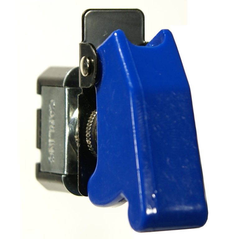 Toggle Switch Guard, Blue Plastic, Spring Loaded Steinair Inc.