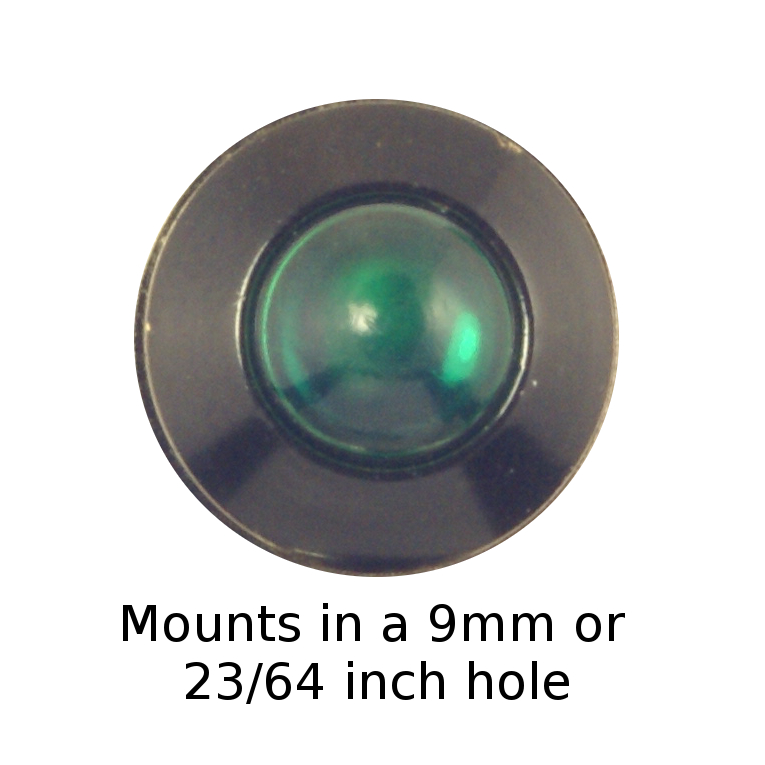 4 BBT 12 VDC Waterproof Low-Profile Green LED Indicator Lights 