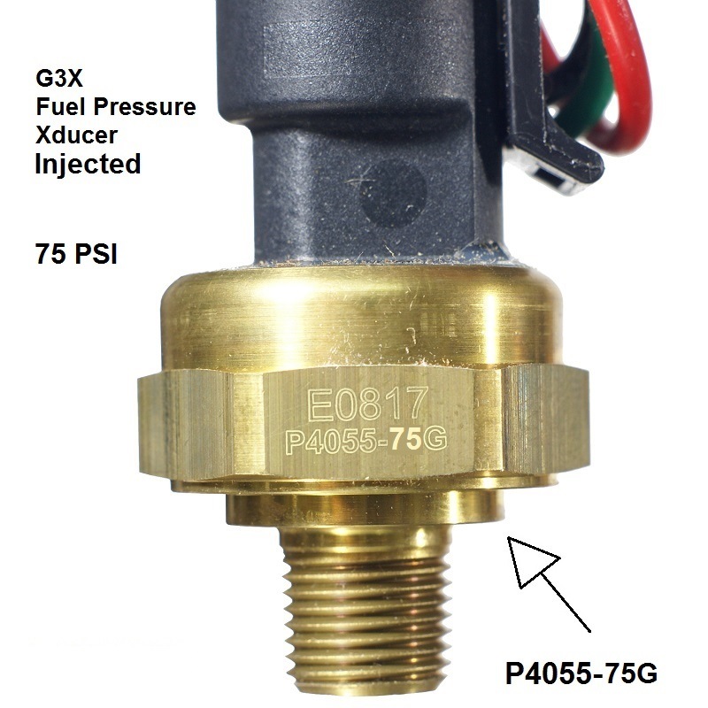 G3X fuel pressure sensor, injected, 75 PSI