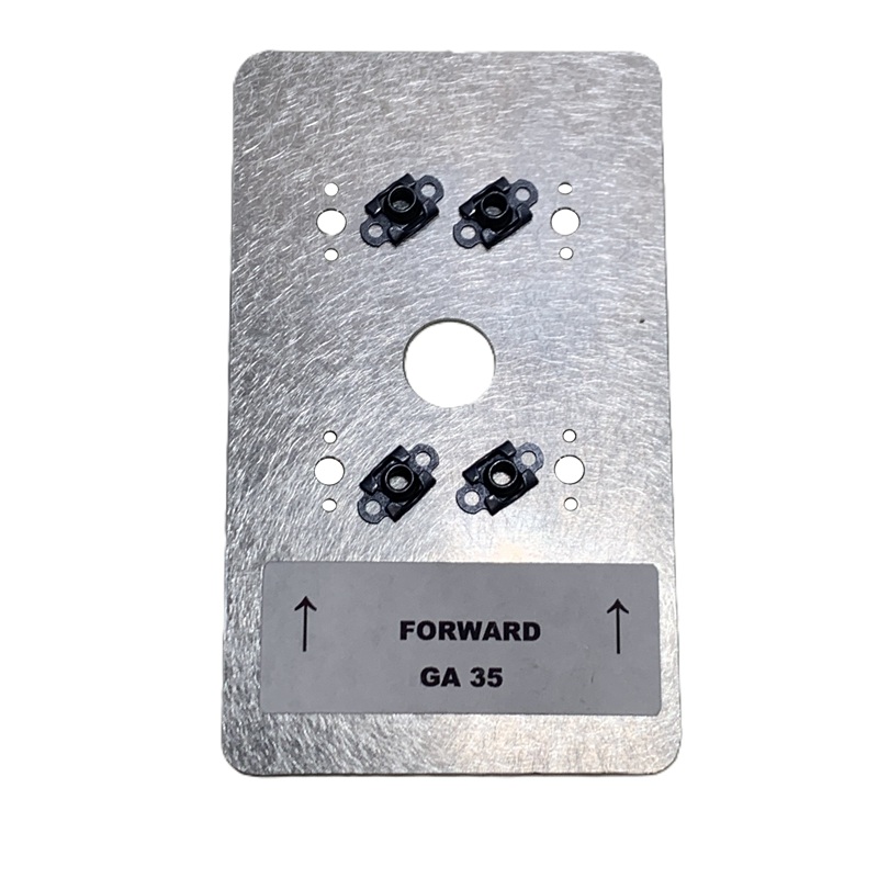 Garmin GA-35 GPS antenna doubler made from 0.063-inch 6061-T6 aluminum