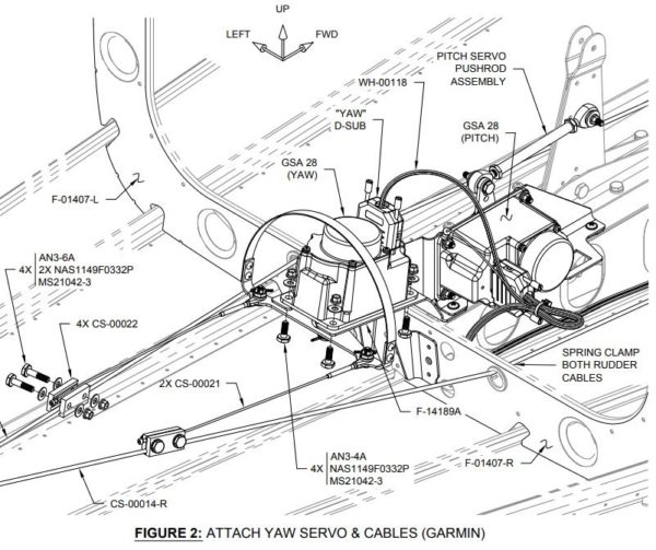 RV14 Yaw Damper Bracket Hoop Servo mounting