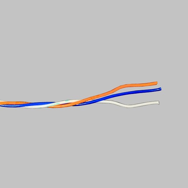 Twisted Wire, 22 Gauge, White + Orange + Blue - Steinair Inc.