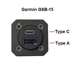Garmin GSB-15 USB charger Type A&C combo.