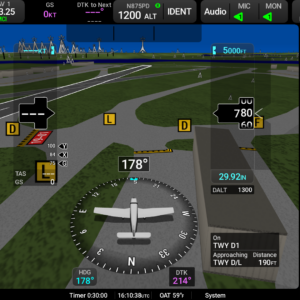 Garmin AXIS 11.6-inch flight display PFD 3D taxiway