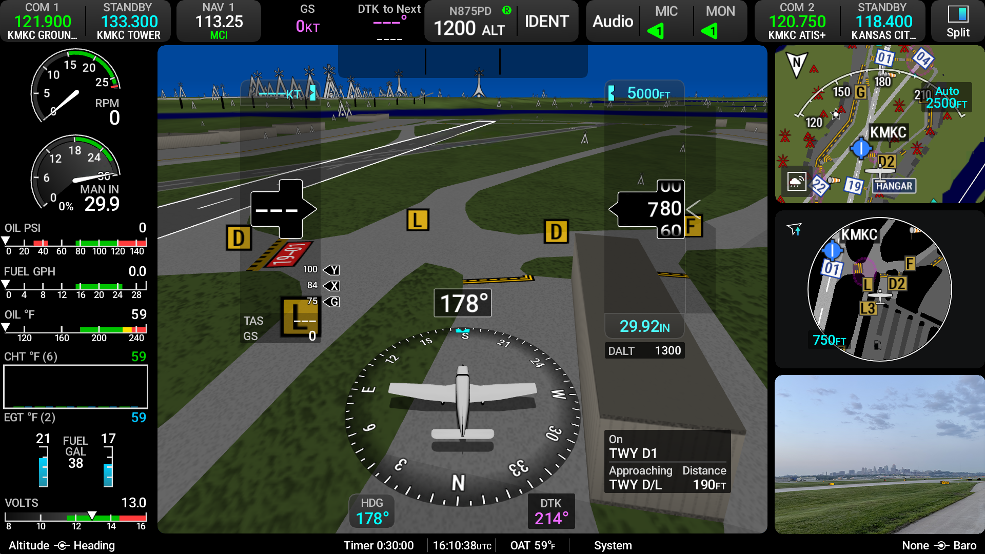 AXIS screen Garmin AXIS 11.6-inch flight display PFD 3D taxiway