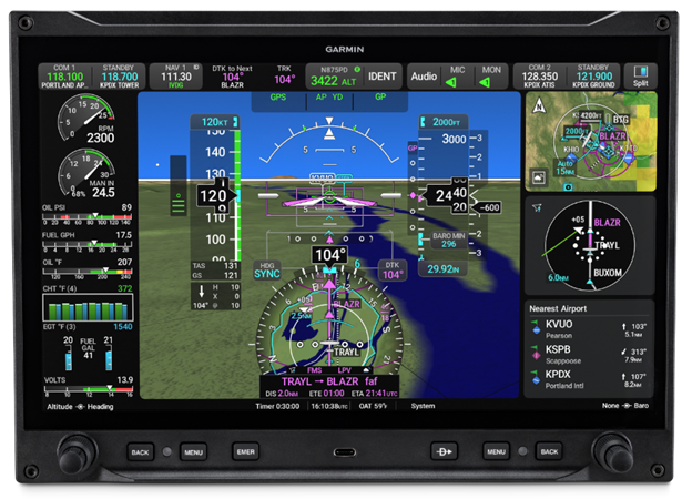 AXIS screen Garmin AXIS 11.6-inch flight display PFD