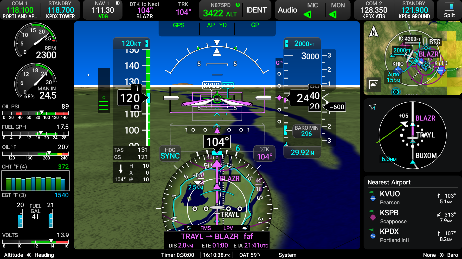 AXIS screen Garmin AXIS 11.6-inch flight display PFD