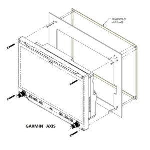 Garmin G3X AXIS EFIS mounting ring nutplate assembly 115-01725-01